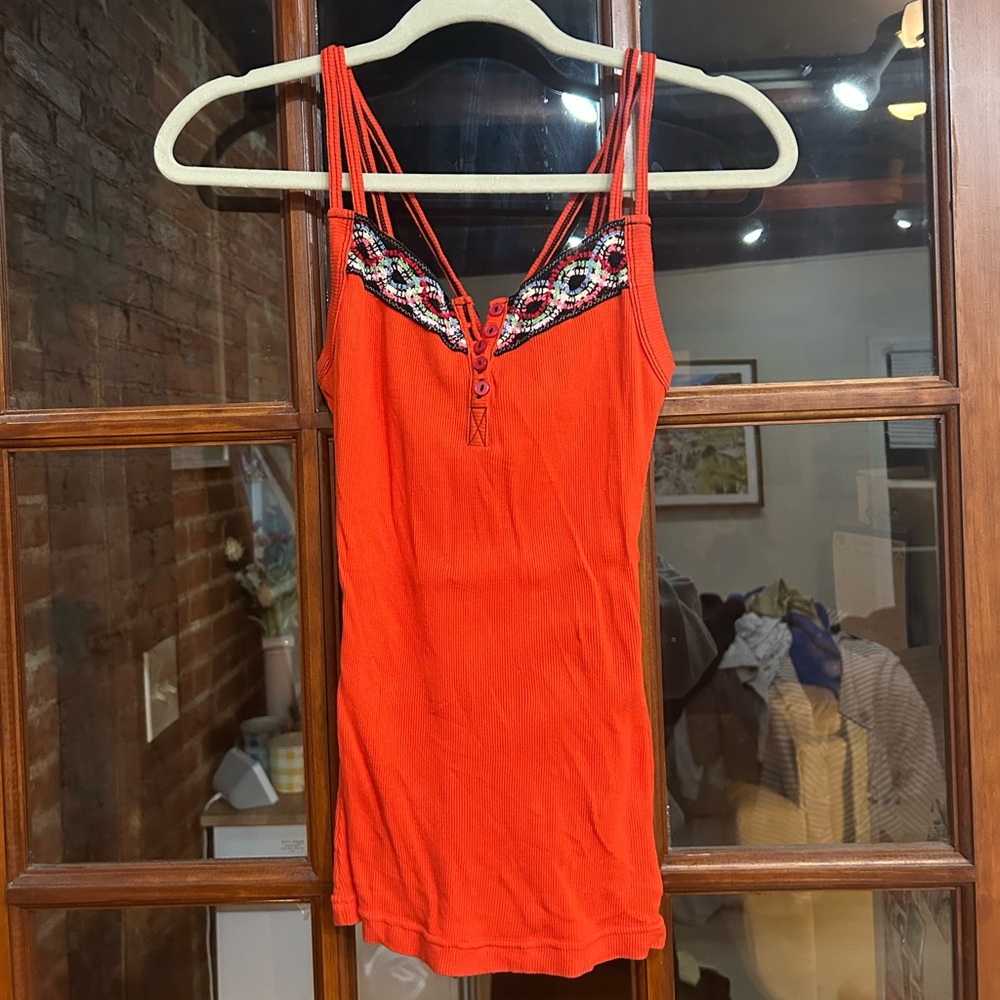 Vintage Free People Embellished Tank Top